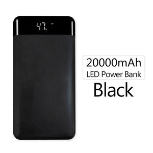 20000mAh Universal Portable Phone Power Bank External Battery LED Display DUAL Ports Phone Charger Charge For Samsung S6 S7 S8