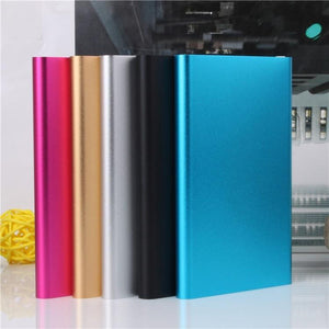 New Ultra thin 12000 mAh Power Bank Portable USB Battery Charger For iPhone Smart Cell Phones Includes a charging cable Hot Sale