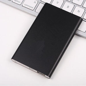 New Ultra thin 12000 mAh Power Bank Portable USB Battery Charger For iPhone Smart Cell Phones Includes a charging cable Hot Sale