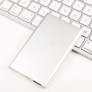 New Ultra thin 12000 mAh Power Bank Portable USB Battery Charger For iPhone Smart Cell Phones Includes a charging cable Hot Sale