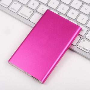 New Ultra thin 12000 mAh Power Bank Portable USB Battery Charger For iPhone Smart Cell Phones Includes a charging cable Hot Sale