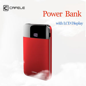 CAFELE 5000mAh Power Bank Dual USB Output External Battery Charger LCD Display Charger for iphone Huawei Xiaomi Charging